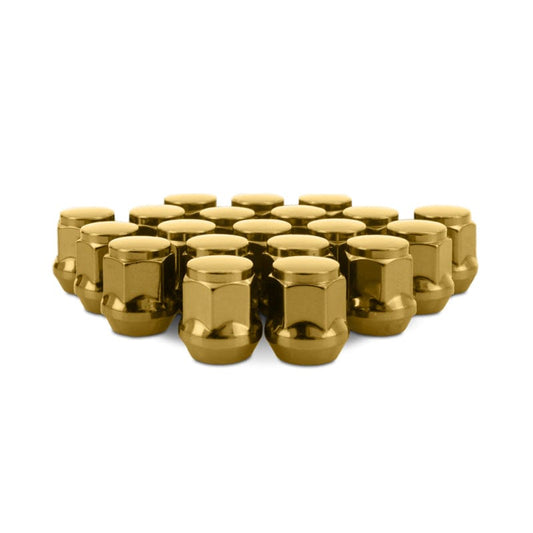Kies-Motorsports Mishimoto Mishimoto Steel Acorn Lug Nuts M12 x 1.5 - 20pc Set - Gold