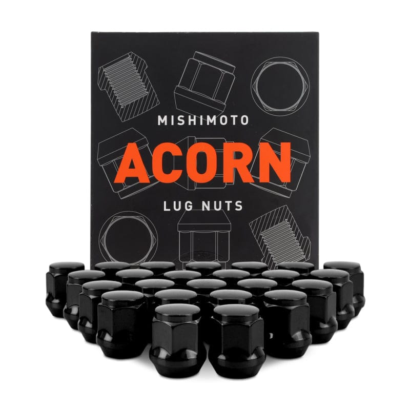 Kies-Motorsports Mishimoto Mishimoto Steel Acorn Lug Nuts M14 x 1.5 - 24pc Set - Black