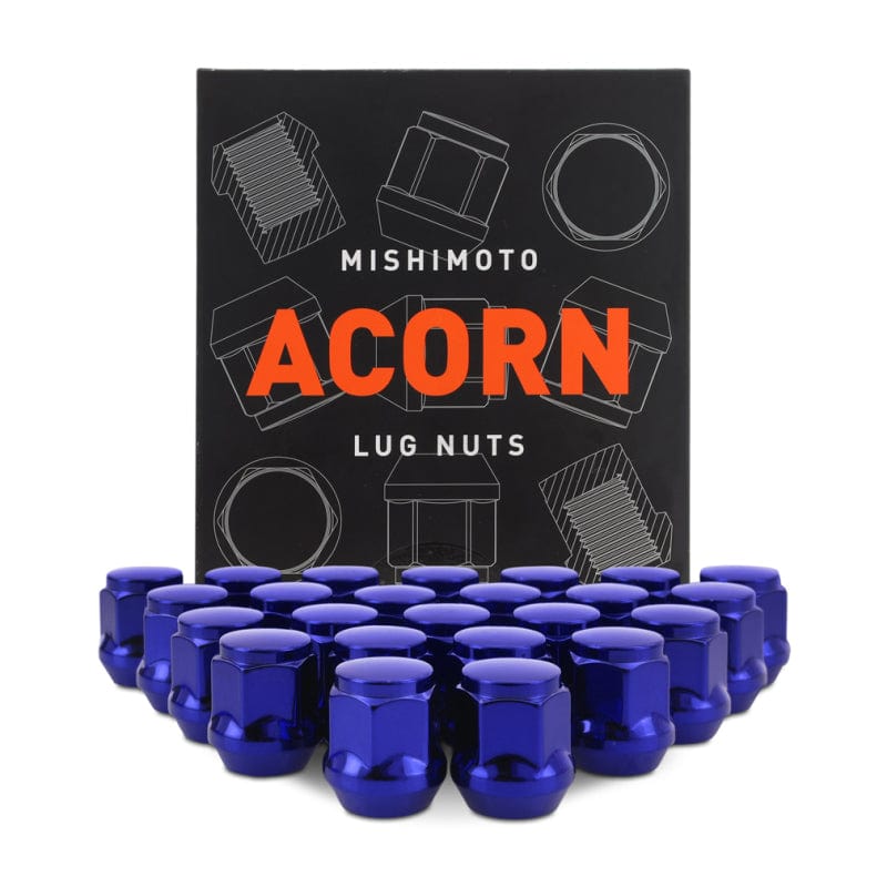 Kies-Motorsports Mishimoto Mishimoto Steel Acorn Lug Nuts M14 x 1.5 - 24pc Set - Blue