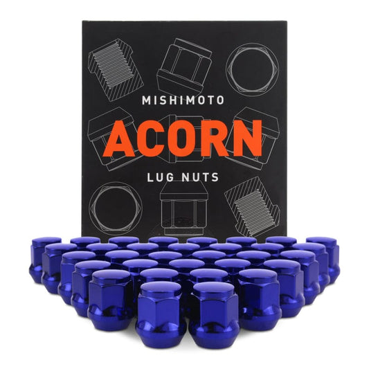 Kies-Motorsports Mishimoto Mishimoto Steel Acorn Lug Nuts M14 x 1.5 - 32pc Set - Blue