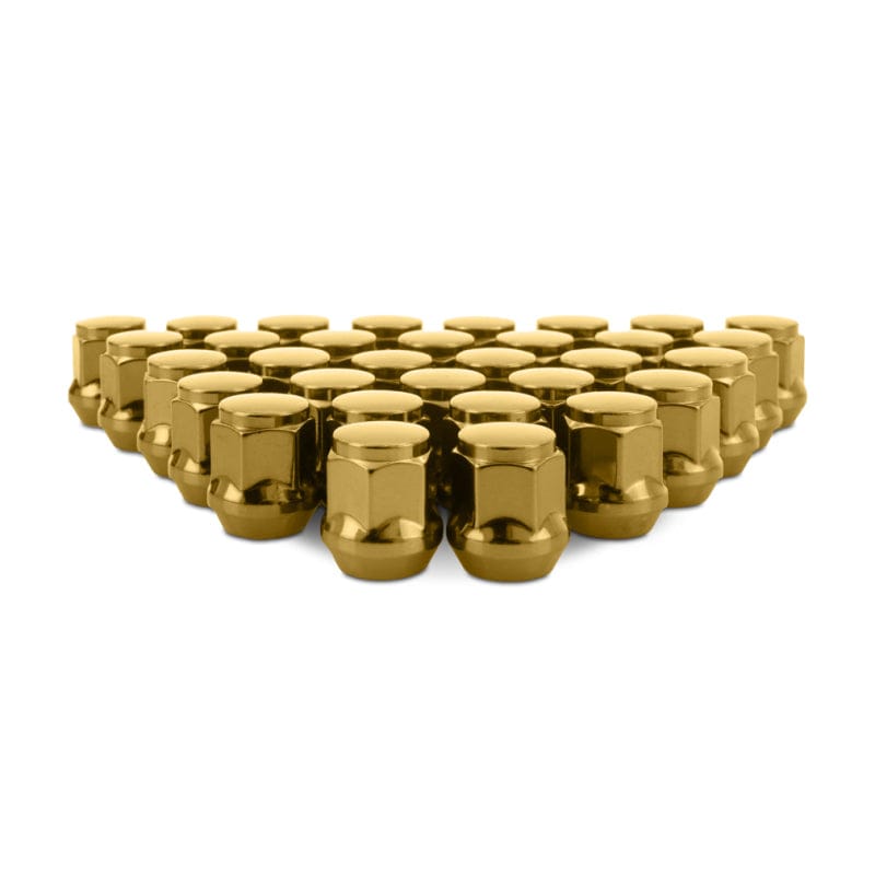Kies-Motorsports Mishimoto Mishimoto Steel Acorn Lug Nuts M14 x 1.5 - 32pc Set - Gold