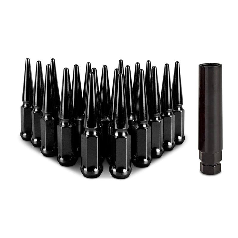 Kies-Motorsports Mishimoto Mishimoto Steel Spiked Lug Nuts M12x1.5 20pc Set - Black Main image