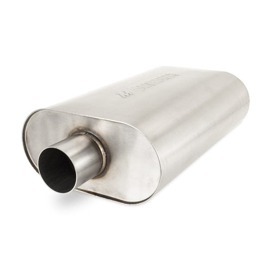 Kies-Motorsports Mishimoto Mishimoto Universal Muffler with 2.5in Center Inlet/Outlet - Brushed