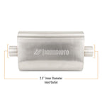 Kies-Motorsports Mishimoto Mishimoto Universal Muffler with 2.5in Center Inlet/Outlet - Brushed