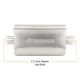 Kies-Motorsports Mishimoto Mishimoto Universal Muffler with 2.5in Center Inlet/Outlet - Brushed