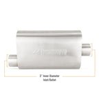 Kies-Motorsports Mishimoto Mishimoto Universal Muffler with 3.0in Offset Inlet/Outlet - Brushed