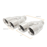Kies-Motorsports Mishimoto Mishimoto Universal Steel Muffler Tip 2.5in Inlet Dual Y Polished