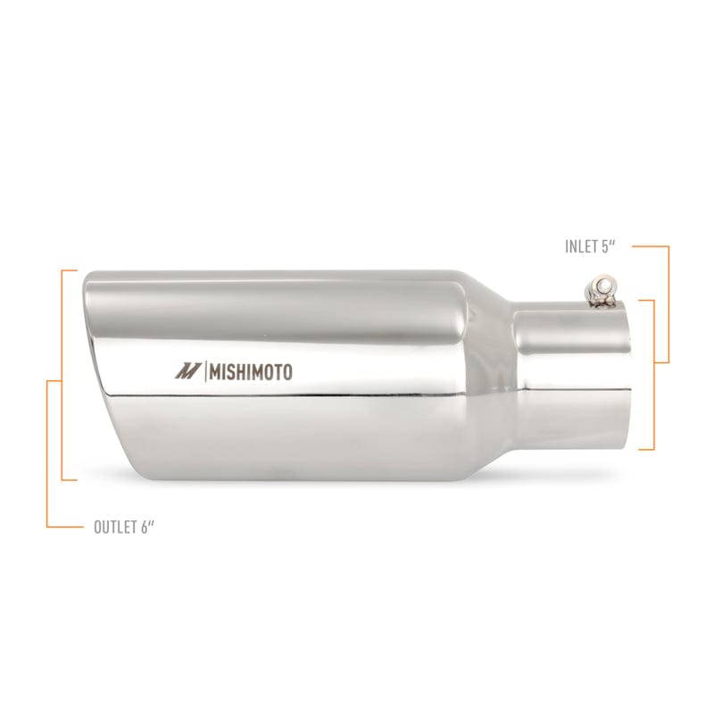 Kies-Motorsports Mishimoto Mishimoto Universal Steel Muffler Tip 5in Inlet 6in Outlet Polished