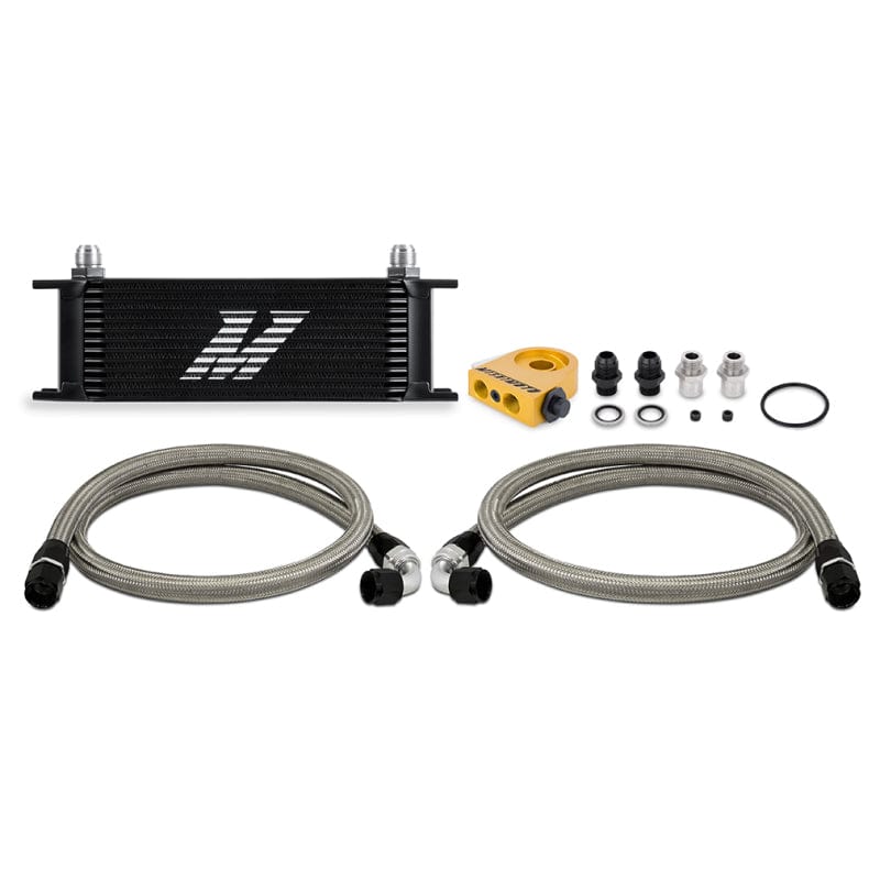 Kies-Motorsports Mishimoto Mishimoto Universal Thermostatic Oil Cooler Kit 13-Row Black Main image