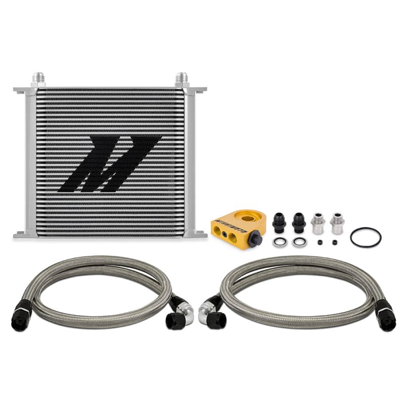 Kies-Motorsports Mishimoto Mishimoto Universal Thermostatic Oil Cooler Kit 34-Row Silver Main image