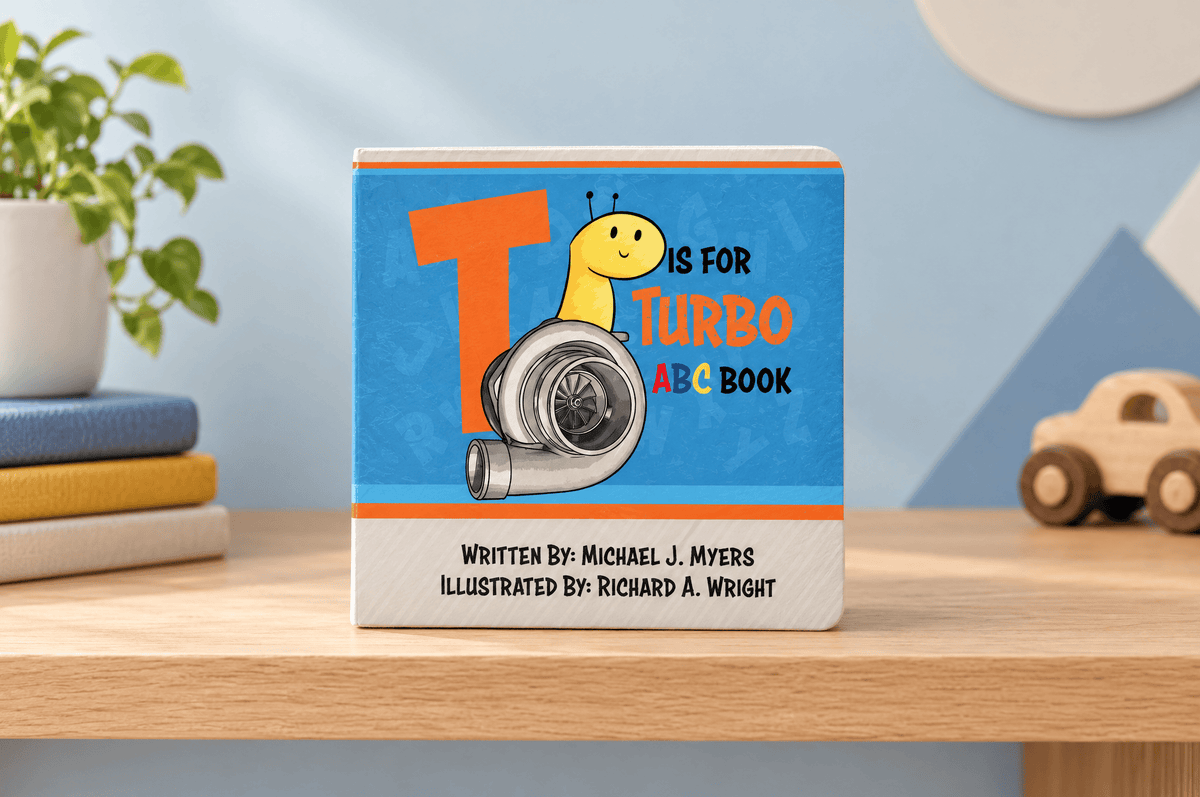 Kies-Motorsports Motorhead Garage Productions T is for Turbo ABC Board Book
