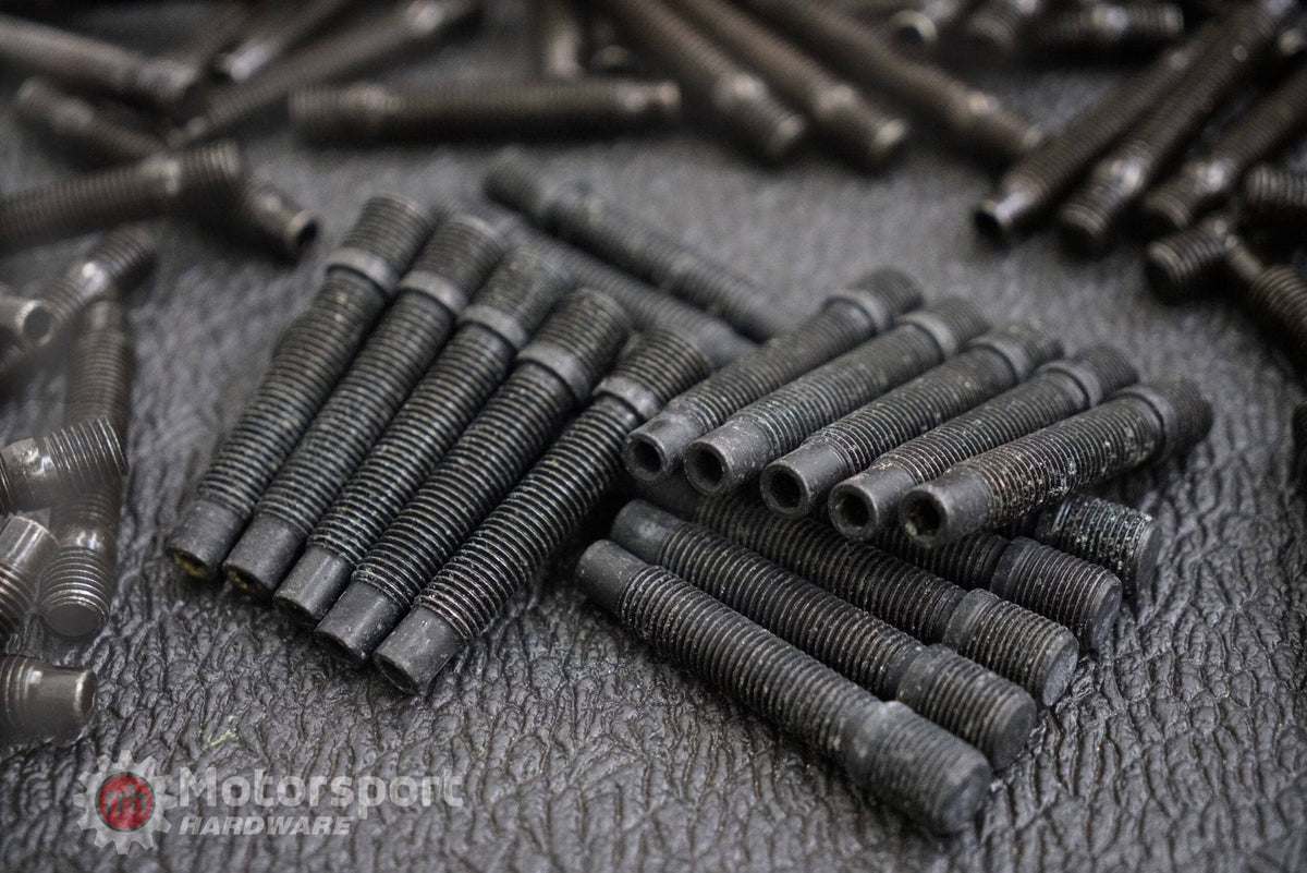 Kies-Motorsports Motorsport Hardware 14 x 1.25 to 12 x 1.5 Bullet Nose Conversion Stud Kit 78mm with 17mm Black Conical Seat Nuts