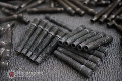 Kies-Motorsports Motorsport Hardware 14 x 1.25 to 12 x 1.5 Bullet Nose Conversion Stud Kit 78mm with 17mm Black Conical Seat Nuts