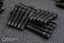 Kies-Motorsports Motorsport Hardware 14 x 1.5 to 12 x 1.5 Bullet Nose Conversion Stud Kit 78mm with 17mm Black Conical Seat Nuts
