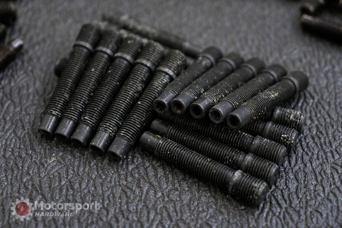 Kies-Motorsports Motorsport Hardware 14 x 1.5 to 12 x 1.5 Bullet Nose Conversion Stud Kit 78mm with 17mm Black Conical Seat Nuts