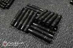 Kies-Motorsports Motorsport Hardware 68mm Black Race Stud Kit 12 x 1.5 with Gun Metal 17mm MH Titan Nuts