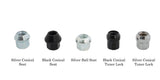 Kies-Motorsports Motorsport Hardware Motorsport Hardware 5-Lug (12 x 1.5 Thread) 68mm Black Race Stud Kit 12 x 1.5 (BMW E Series) Silver Ball Seat Nuts