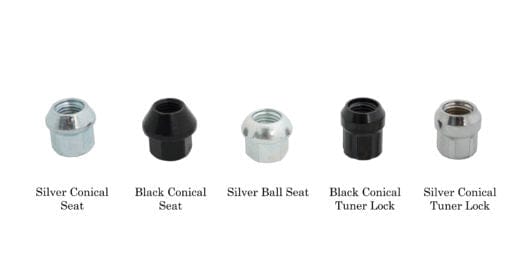 Kies-Motorsports Motorsport Hardware Motorsport Hardware 5-Lug (14 x 1.25 Thread) 78mm Black Bullet Nose Stud Kit