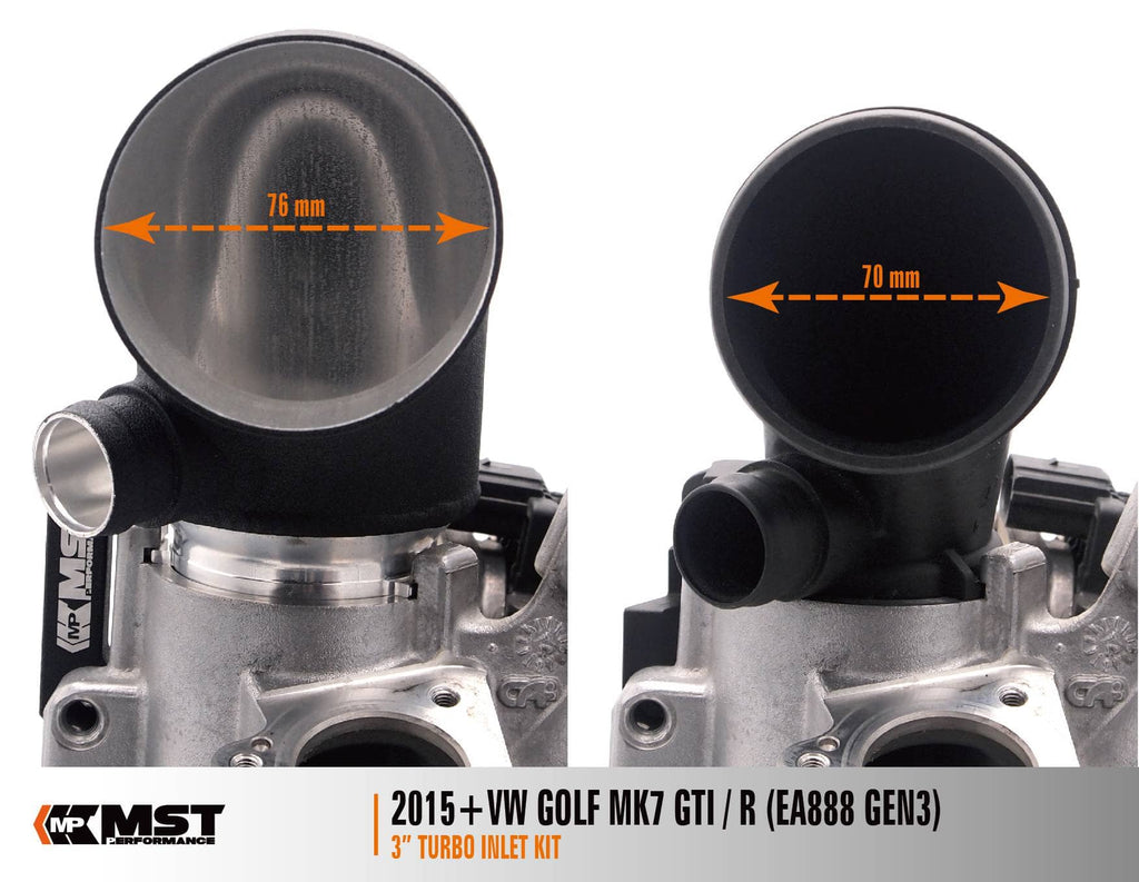 Kies-Motorsports MST MST MK7 MQB High Flow 3" Turbo Inlet Kit (VW-MK710)