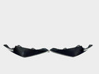 Kies Motorsports — rear angle view of 2020-2025 BMW M3 (G80) Dry Carbon Fiber Front Bumper Replacement Splitters
