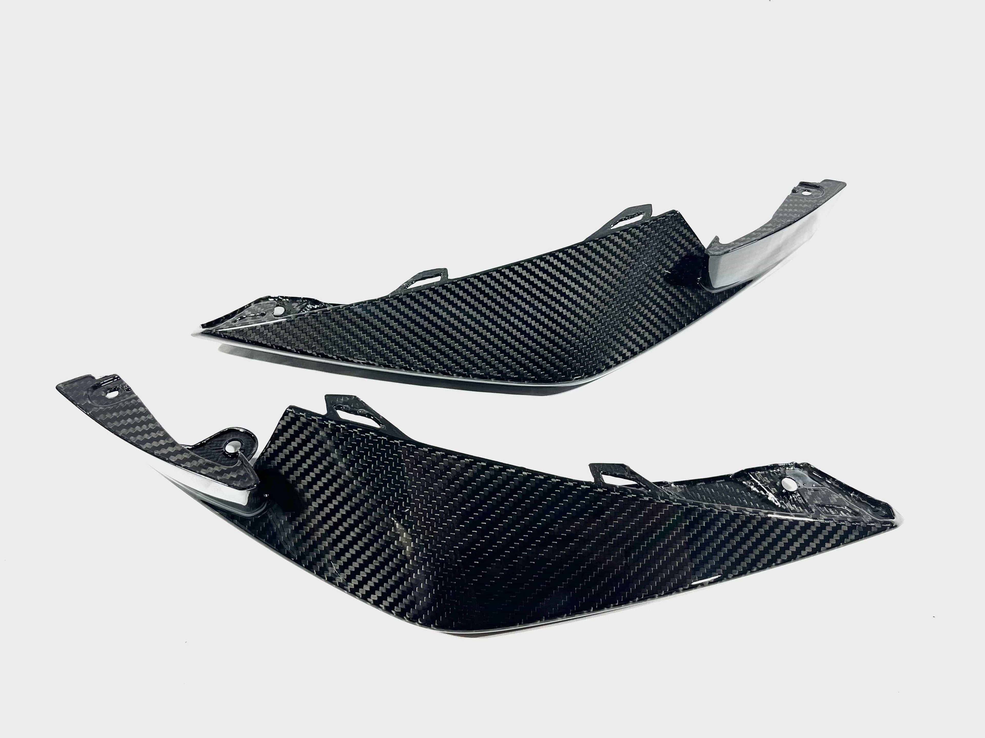 Kies Motorsports — installed on-vehicle shot of 2020-2025 BMW M3 (G80) Dry Carbon Fiber Front Bumper Replacement Splitters