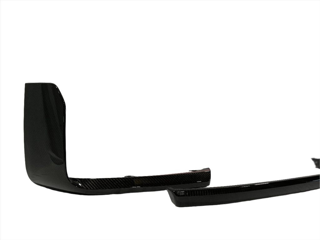 Kies Motorsports — rear angle view of Kies Carbon BMW G87 Dry Carbon Fiber Modern Performance 3 Piece Front Lip
