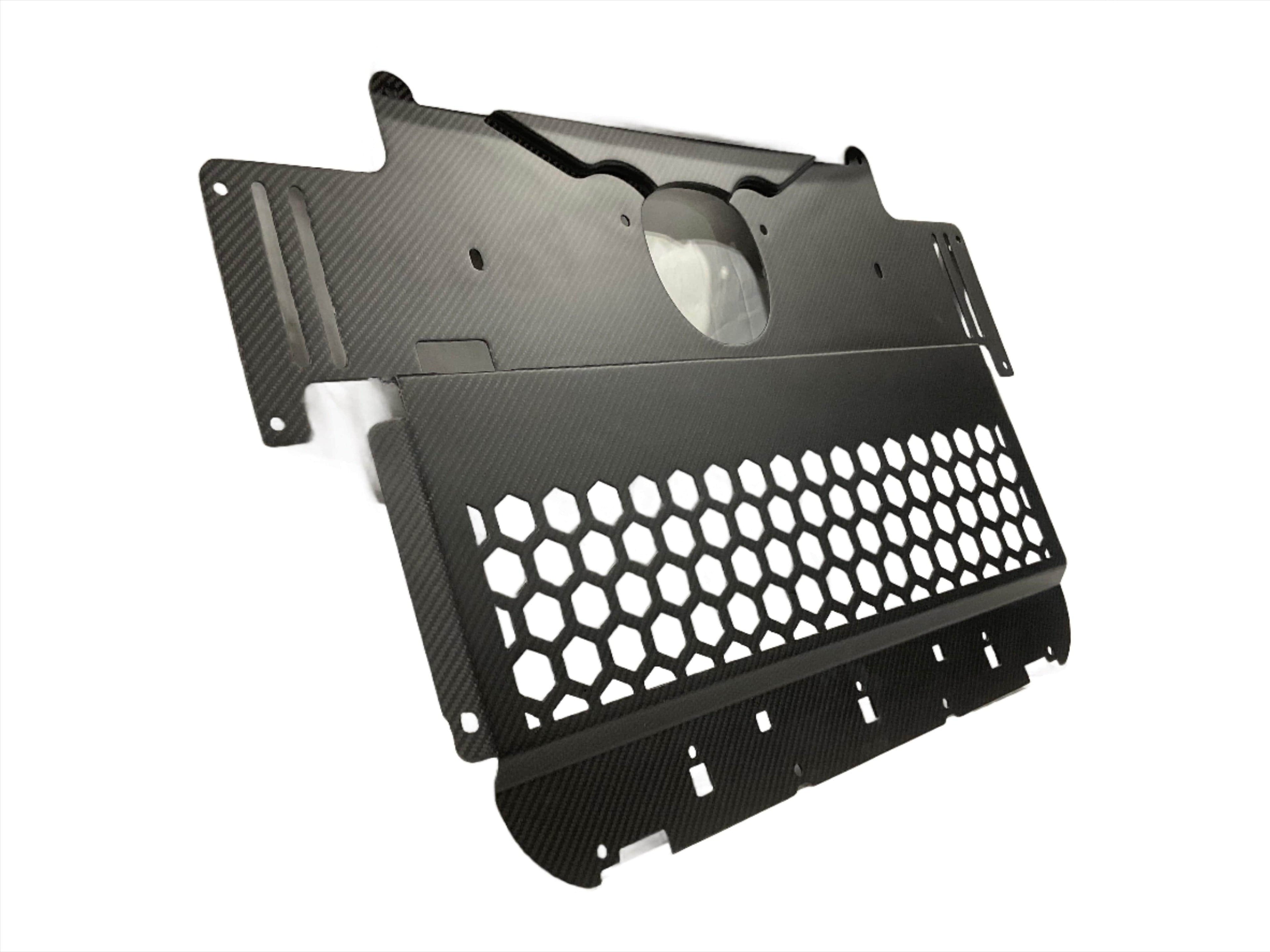 Kies Motorsports — side profile of KIES Carbon BMW Dry Carbon Fiber Skid Plate for G8X BMW's