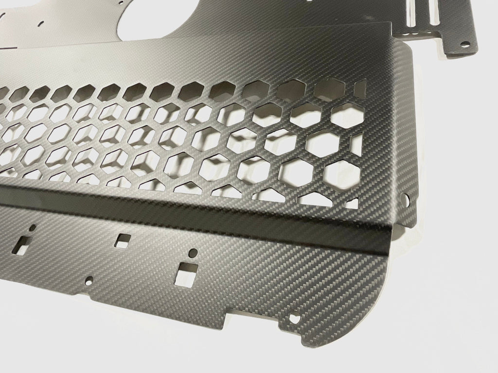 Kies Motorsports — alternate angle of KIES Carbon BMW Dry Carbon Fiber Skid Plate for G8X BMW's