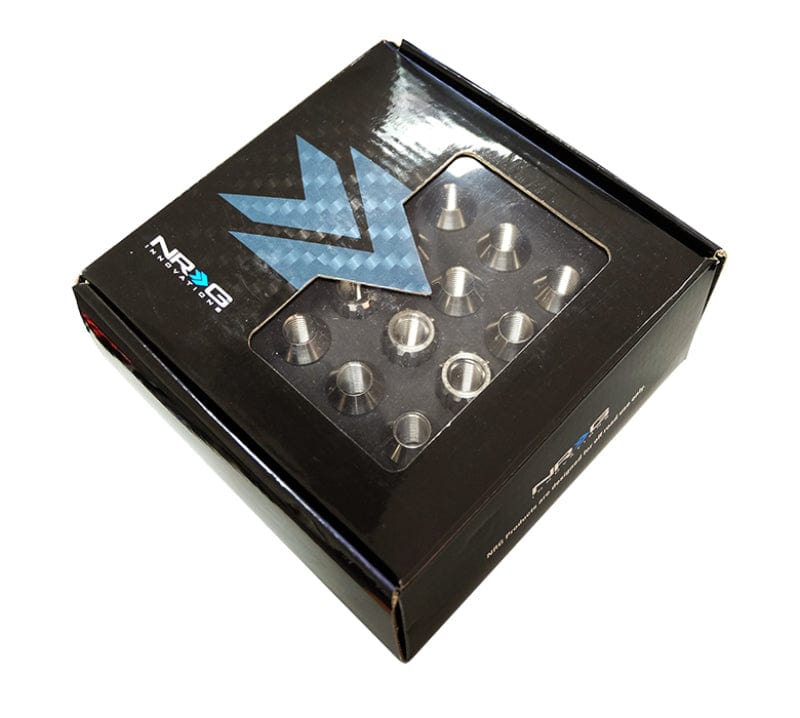 NRG 200 Series M12 X 1.5 Titanium Lug Nut Set - 21 Pc w/Lock Key Socket - Silver Secondary image