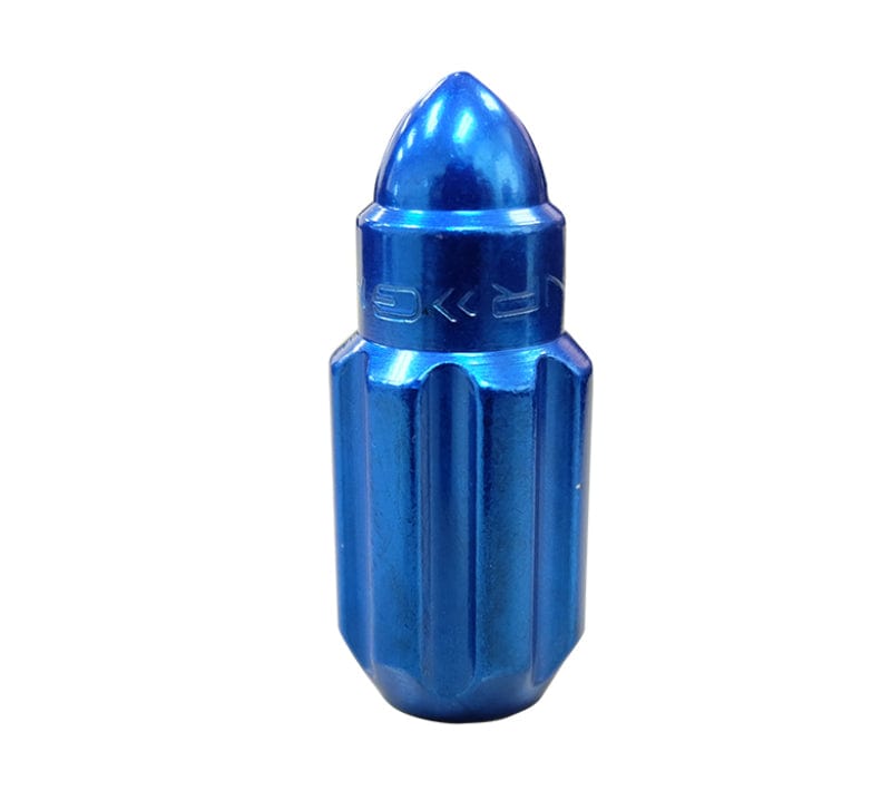 NRG 500 Series M12 X 1.5 Bullet Shape Steel Lug Nut Set - 21 Pc w/Lock Key - Blue Secondary image