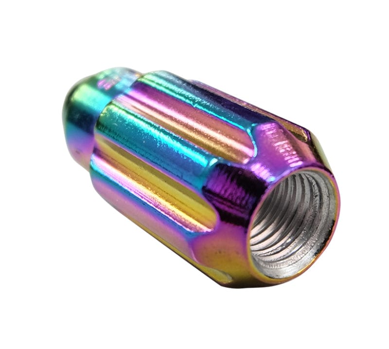 Kies-Motorsports NRG NRG 500 Series M12 X 1.5 Bullet Shape Steel Lug Nut Set - 21 Pc w/Lock Key - Neochrome