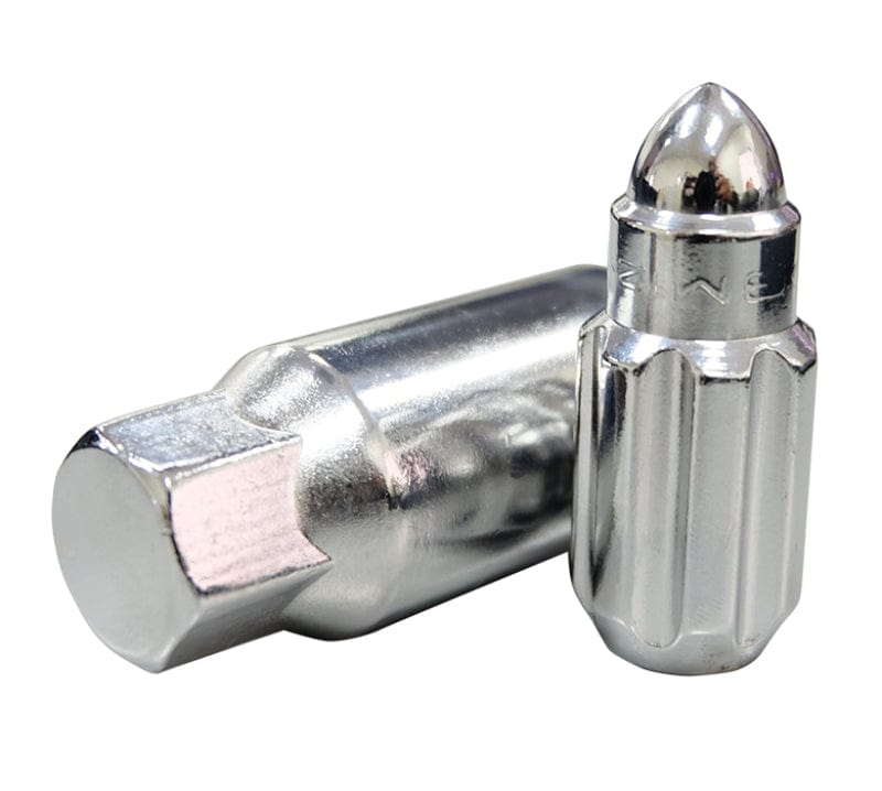 Kies-Motorsports NRG NRG 500 Series M12 X 1.5 Bullet Shape Steel Lug Nut Set - 21 Pc w/Lock Key - Silver Main image