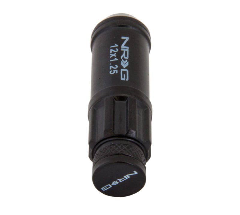 NRG 700 Series M12 X 1.25 Steel Lug Nut w/Dust Cap Cover Set 21 Pc w/Locks & Lock Socket - Black Secondary image
