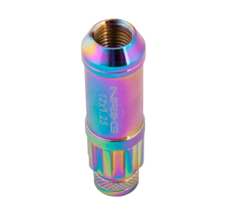 NRG 700 Series M12 X 1.25 Steel Lug Nut w/Dust Cap Cover Set 21 Pc w/Locks & Lock Socket - Neochrome Secondary image