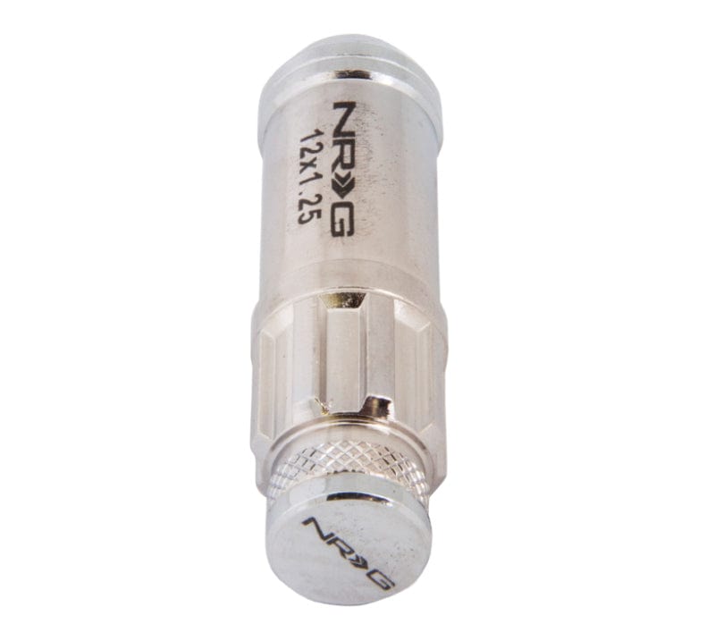 NRG 700 Series M12 X 1.25 Steel Lug Nut w/Dust Cap Cover Set 21 Pc w/Locks & Lock Socket - Silver Secondary image