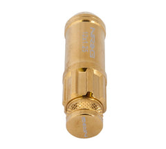 Kies-Motorsports NRG NRG 700 Series M12 X 1.25 Steel Lug Nut w/Dust Cap Cover Set 21 Pc w/Locks & Socket - Chrome Gold
