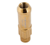 Kies-Motorsports NRG NRG 700 Series M12 X 1.25 Steel Lug Nut w/Dust Cap Cover Set 21 Pc w/Locks & Socket - Chrome Gold