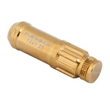 Kies-Motorsports NRG NRG 700 Series M12 X 1.25 Steel Lug Nut w/Dust Cap Cover Set 21 Pc w/Locks & Socket - Chrome Gold