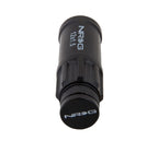 Kies-Motorsports NRG NRG 700 Series M12 X 1.5 Steel Lug Nut w/Dust Cap Cover Set 21 Pc w/Locks & Lock Socket - Black