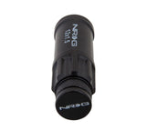 Kies-Motorsports NRG NRG 700 Series M12 X 1.5 Steel Lug Nut w/Dust Cap Cover Set 21 Pc w/Locks & Lock Socket - Black
