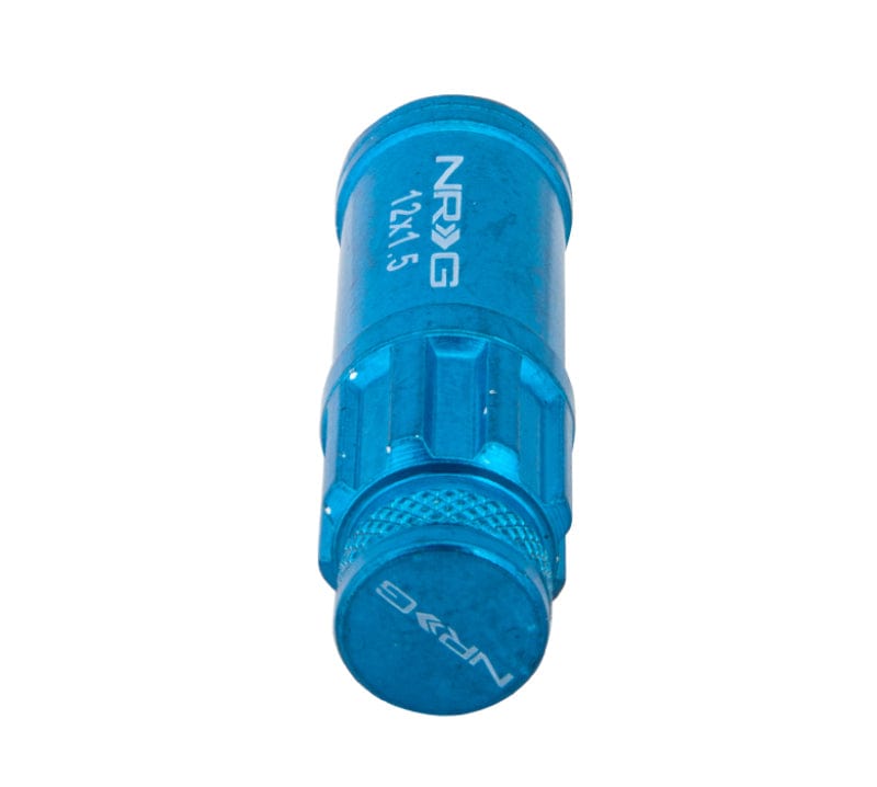 NRG 700 Series M12 X 1.5 Steel Lug Nut w/Dust Cap Cover Set 21 Pc w/Locks & Lock Socket - Blue Secondary image