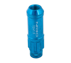 Kies-Motorsports NRG NRG 700 Series M12 X 1.5 Steel Lug Nut w/Dust Cap Cover Set 21 Pc w/Locks & Lock Socket - Blue