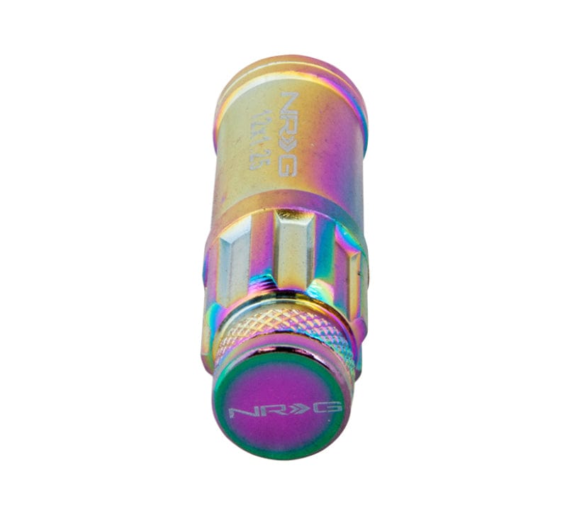 NRG 700 Series M12 X 1.5 Steel Lug Nut w/Dust Cap Cover Set 21 Pc w/Locks & Lock Socket - Neochrome Secondary image