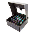 Kies-Motorsports NRG NRG 700 Series M12 X 1.5 Steel Lug Nut w/Dust Cap Cover Set 21 Pc w/Locks & Lock Socket - Neochrome