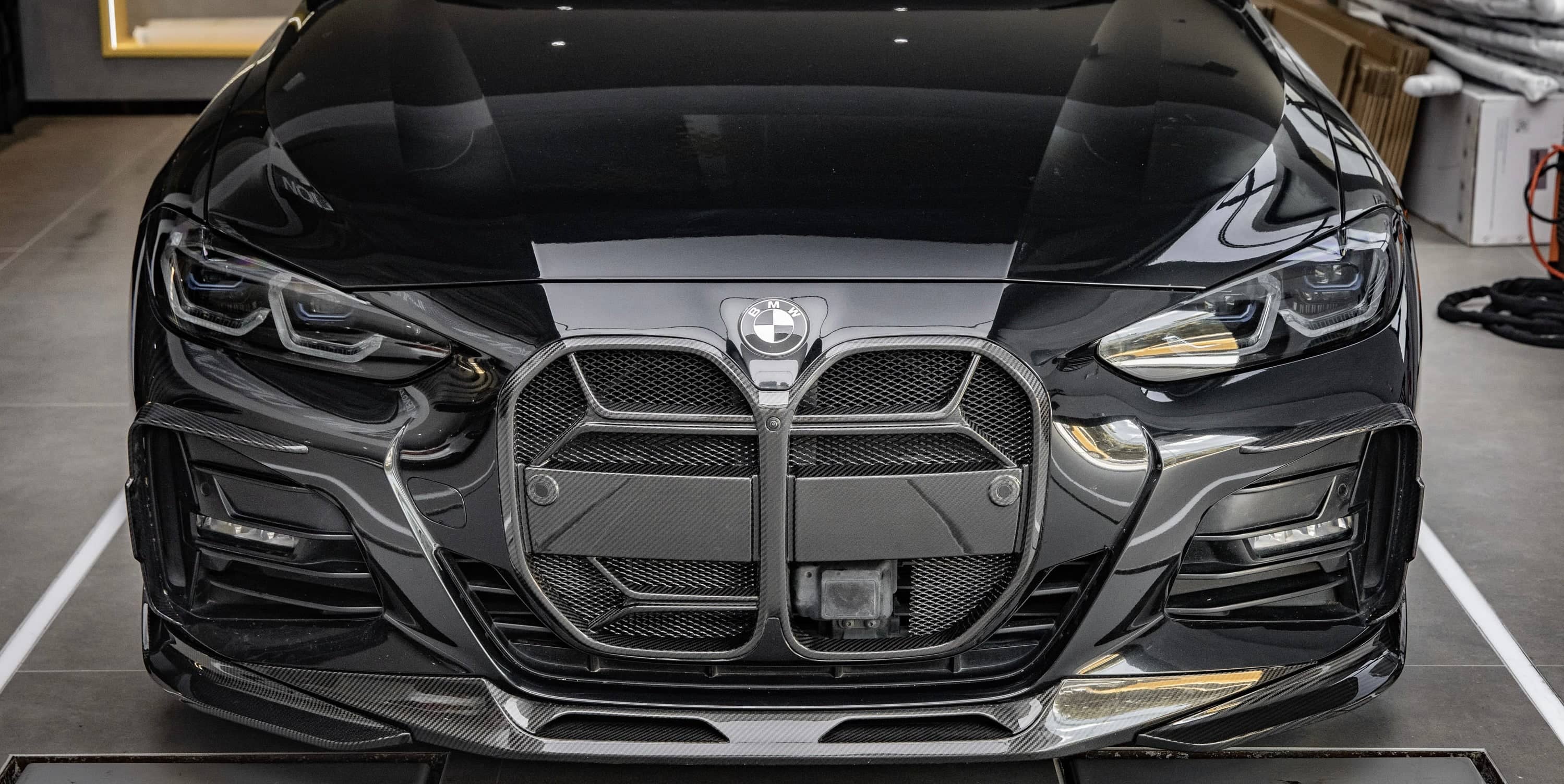 Kies-Motorsports NWCarbon Haus 4 Series Gran Coupe G26 CSL Style Dry Carbon Fiber Grill With or Without ACC