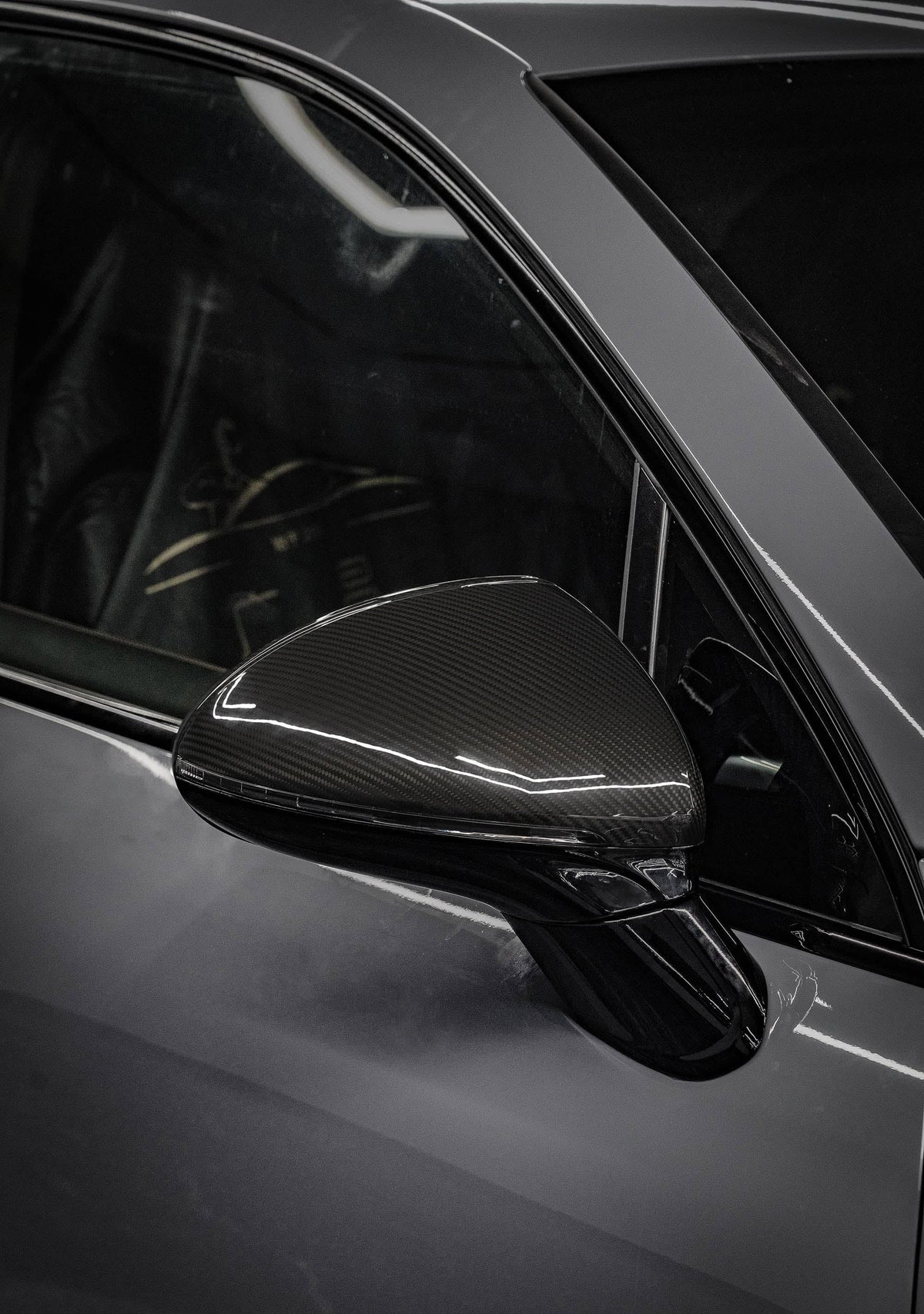 Kies-Motorsports NWCarbon Haus Cayenne 958.2 OEM Style Dry Carbon Fiber Mirror Cap With or Without Lane Assist