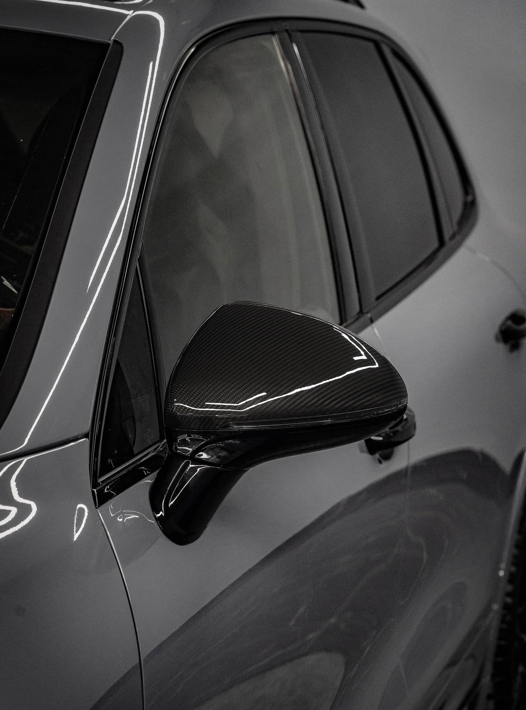 Kies-Motorsports NWCarbon Haus Cayenne 958.2 OEM Style Dry Carbon Fiber Mirror Cap With or Without Lane Assist With Assist
