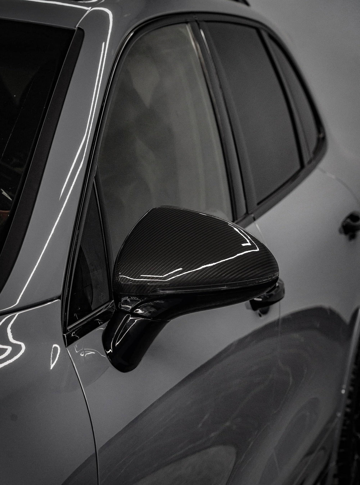 Kies-Motorsports NWCarbon Haus Cayenne 958.2 OEM Style Dry Carbon Fiber Mirror Cap With or Without Lane Assist With Assist