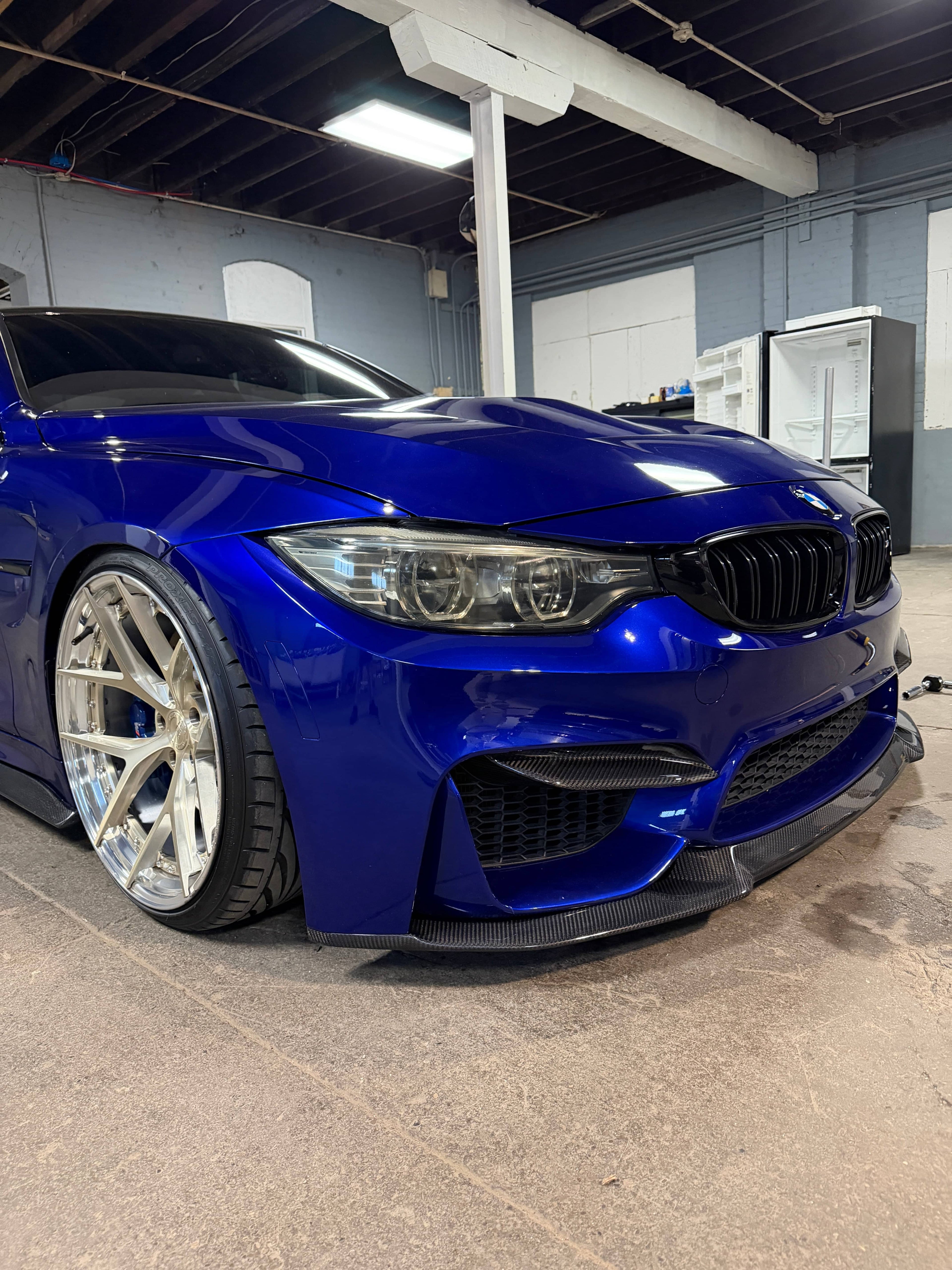 Kies-Motorsports NWCarbon Haus F8X Dry Carbon Fiber Upper Bumper Splitters