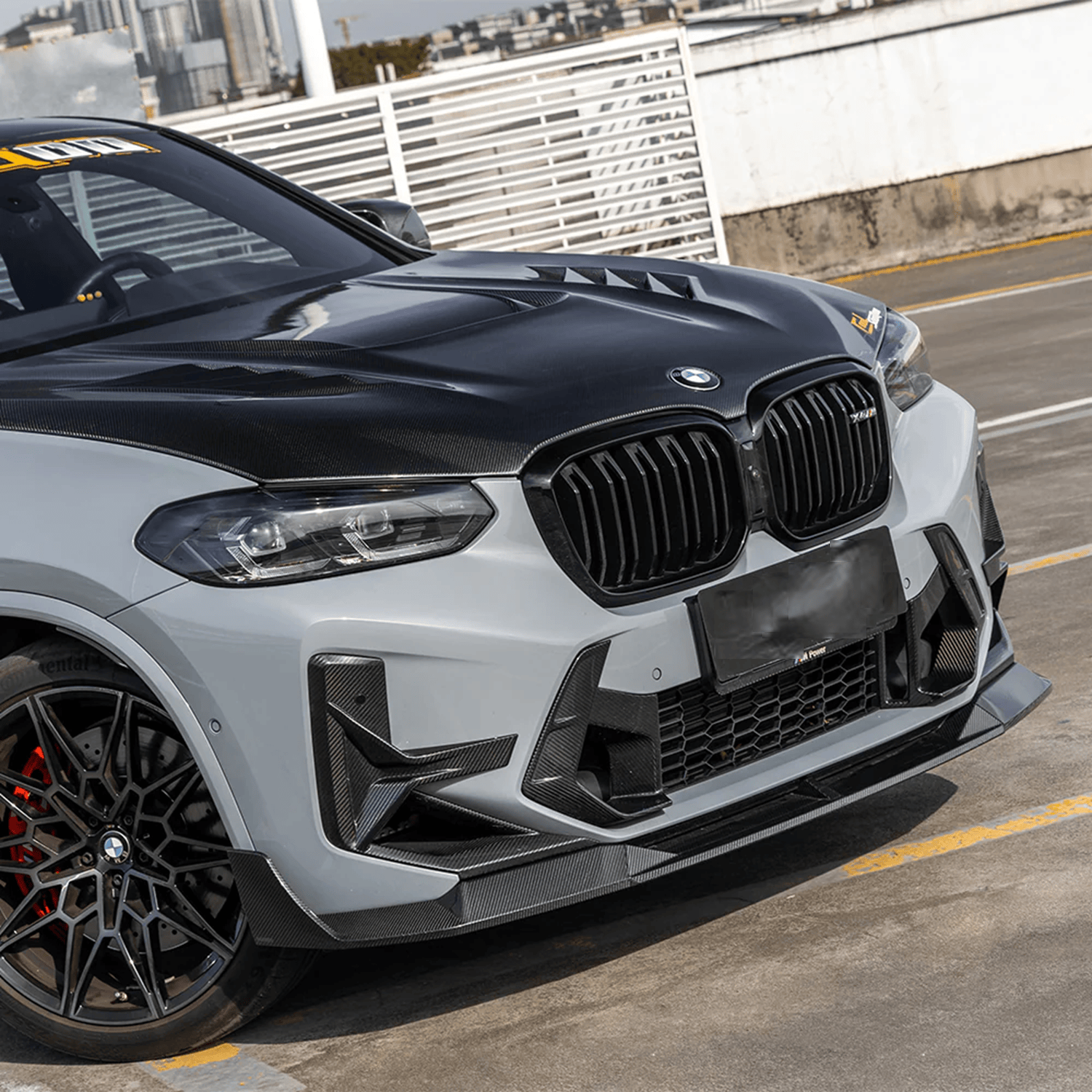 Kies-Motorsports NWCarbon Haus F97 X3M, F98 X4M LCI SQ Type-B Style Dry Carbon Fiber Front Lip